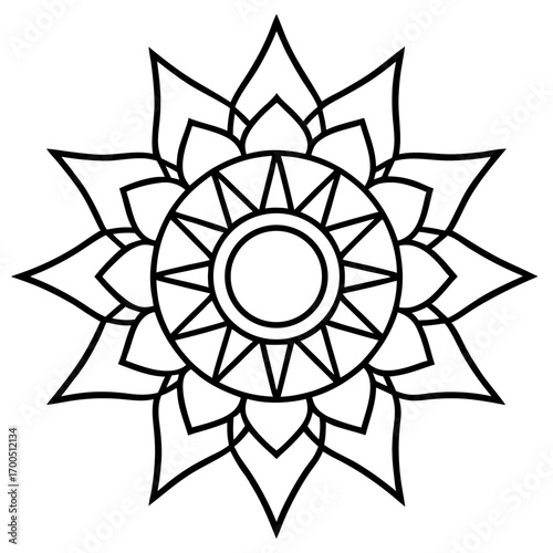 Solar Mandala Vector Design