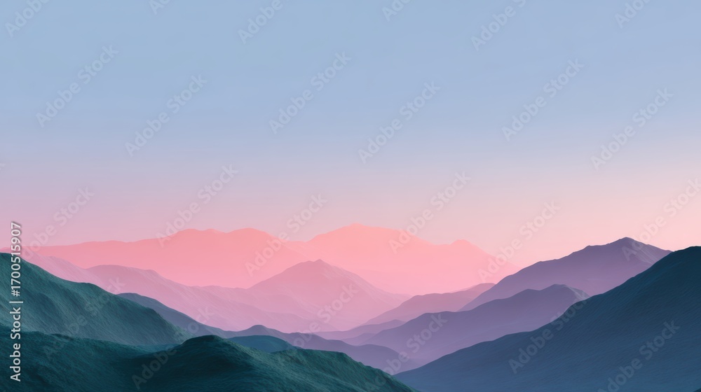 Fototapeta premium Aesthetic background, faded pastel layers, minimal flat style