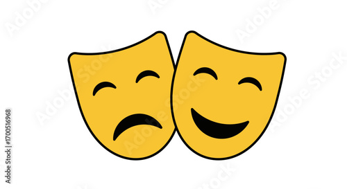 Symbolizing emotional spectrum: representing sadness alongside happiness through theater masks