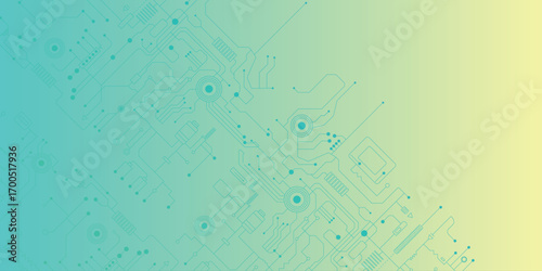 Circuit technology background with hi-tech digital data connection system and computer electronic design