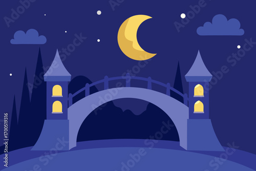christmas night landscape