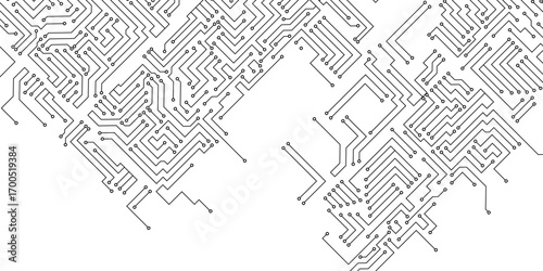 Abstract background with high tech circuit board texture. Vector electronic motherboard illustration.