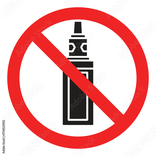 No vaping sign prohibiting electronic cigarette use