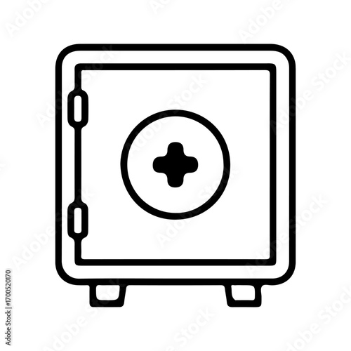 safe box icon. sign for mobile concept and web design. vector illustration