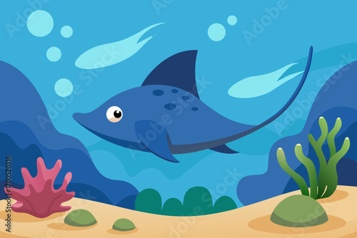 shark and fish