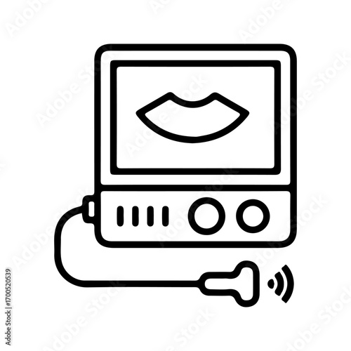Ultrasound machine icon. sign for mobile concept and web design. vector illustration