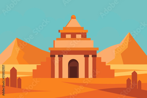 taj mahal vector illustration