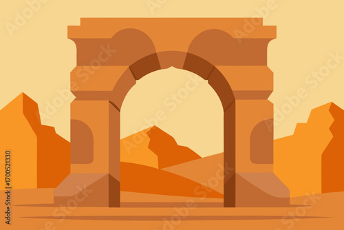 vector illustration of an ancient temple