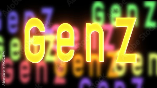 genz text animation abstract background 