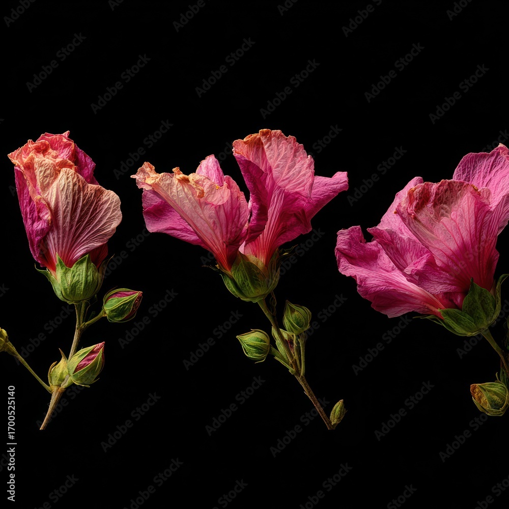 Fototapeta premium Delicate pink hibiscus flowers