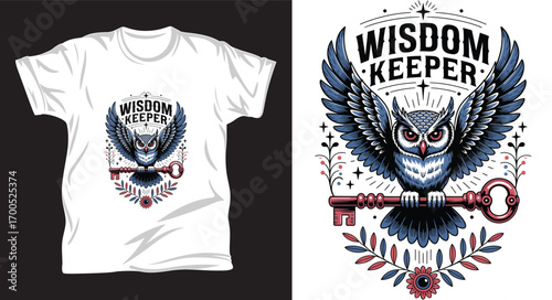 Owl graphic vector t shirt design print
