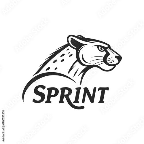 Cheetah head with the word sprint below in a stylized font