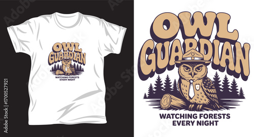 Owl graphic vector t shirt design print