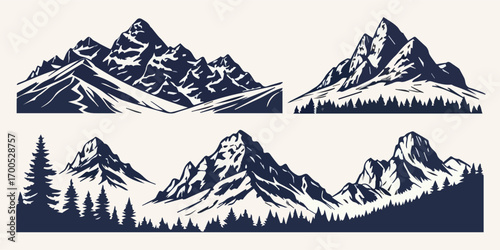 mountain landscape vector illustration	