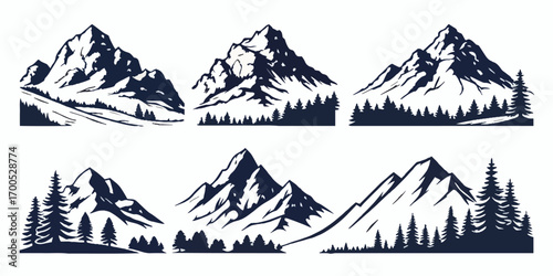 mountain landscape vector illustration	