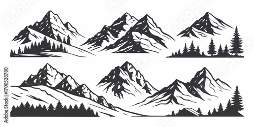 mountain landscape vector illustration	