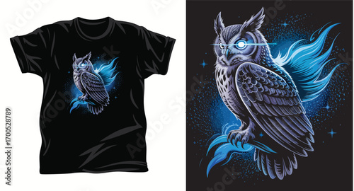 Owl graphic vector t shirt design print