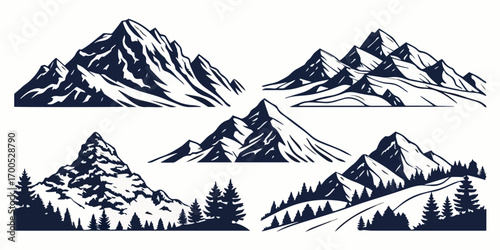 mountain landscape vector illustration	