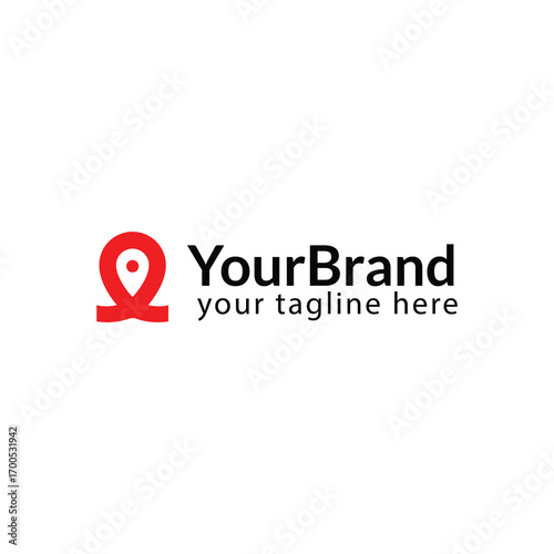 Creative logo design combining the letter E and a location pin symbol. Perfect for technology startups, navigation apps, GPS services, travel companies, and modern branding projects