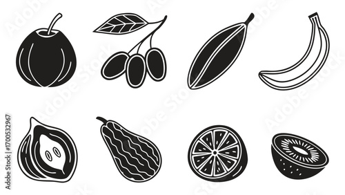 Assorted Dried Fruit Silhouettes plum olives