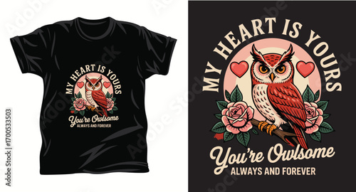 Owl graphic vector t shirt design print