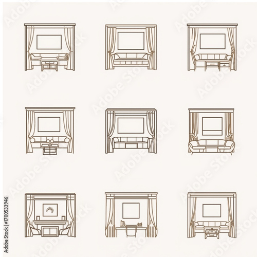 wardrobe, dresser, vanity, living room, bedroom, home, decoration, design, modern, minimal, sketch, outline, 