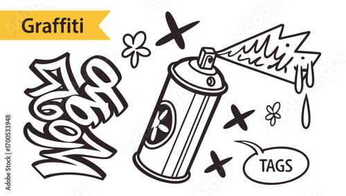 Retro design with cassette player, stars, and chevron pattern on a dark background.