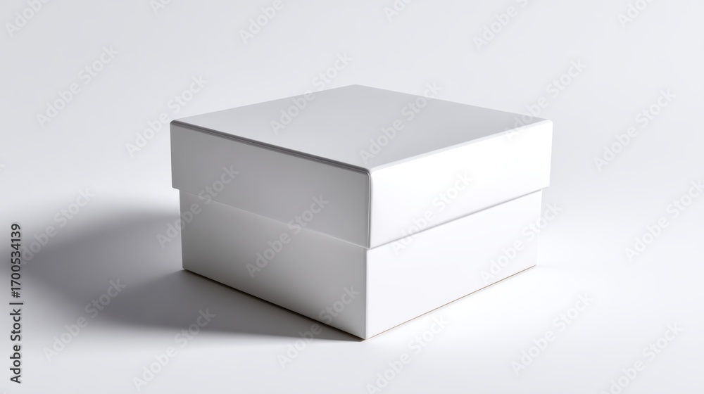 Fototapeta premium box packaging mockup for retail product, clean white background, soft shadows