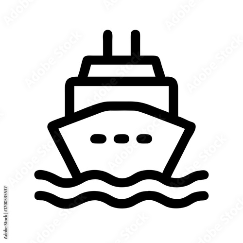 boat on white background