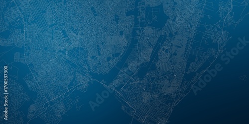 Obraz na plátně Maputo (Mozambique) street map