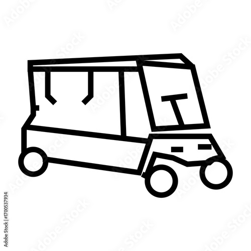 Vector silhouette of an buggy  vehicle for transportation