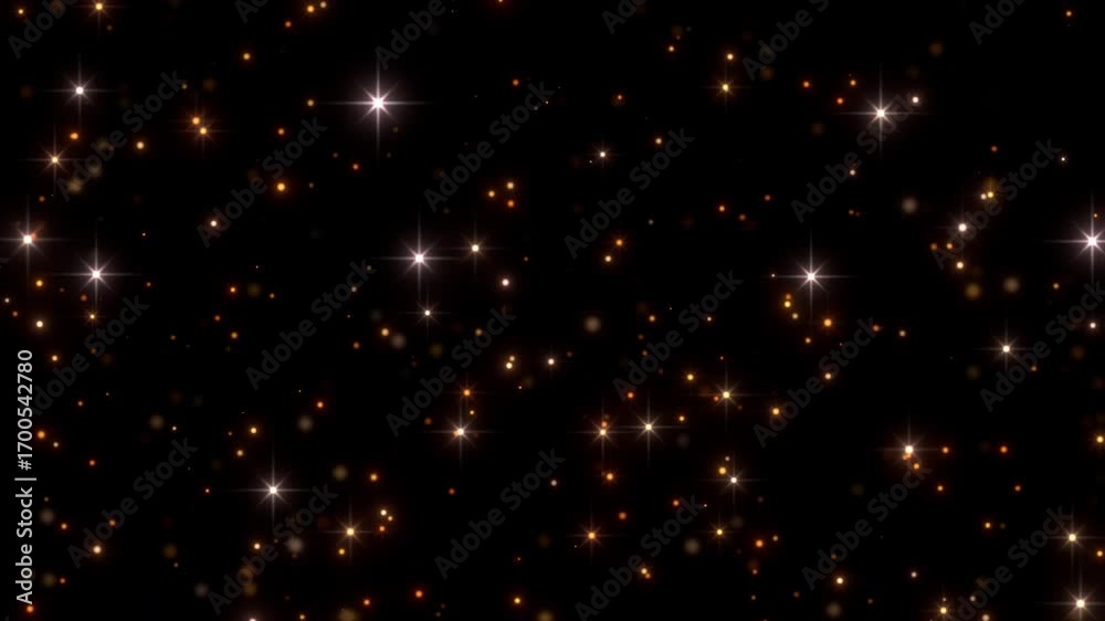 gold glitter stars particles background overlay