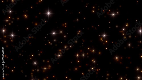 gold glitter stars particles background overlay