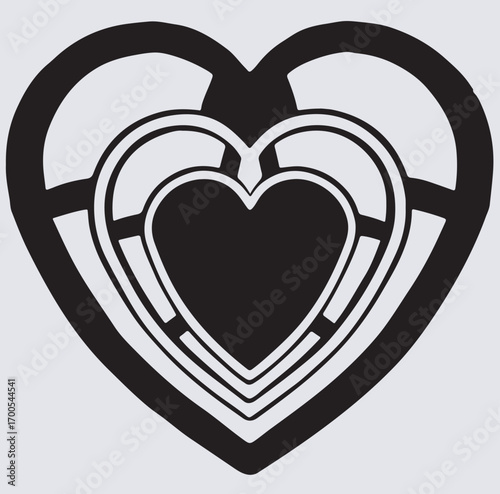high quality icon of a heart silhouette vector art illustration, heart vector, locket of heart