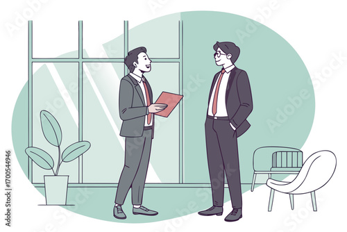 business people working, with office supplies around	
