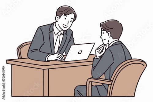 business people working, with office supplies around	
