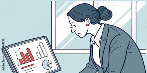 business people working, with office supplies around	
