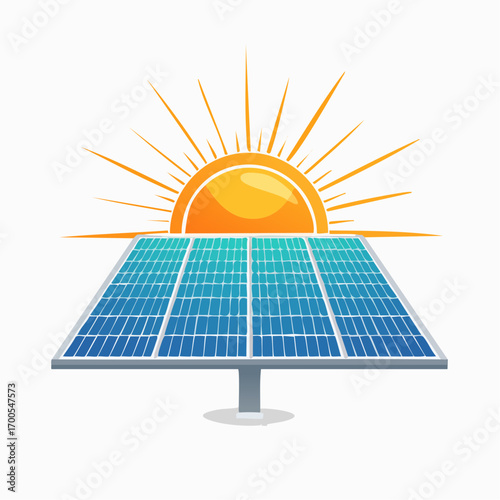 Solar Panel Sun Logo