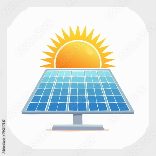 Solar Panel Sun Logo