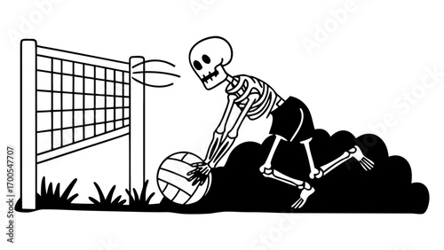 Skeleton  silhouette vector illustration