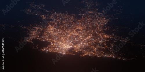 Photography Sydney (Australia) night view with street lights