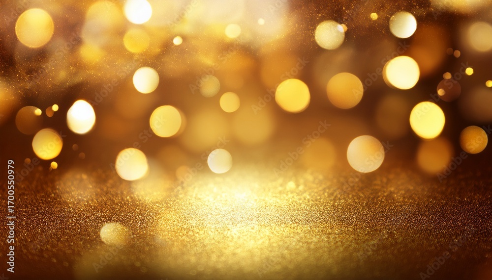 Obraz premium Golden Bokeh Backgrounds With Soft Glow Golden Christmas Background