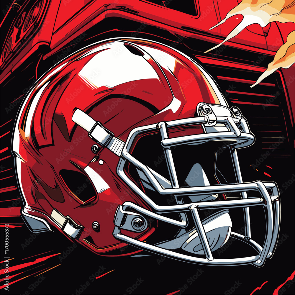 Fototapeta premium American football helmet vector