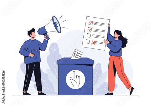 People casting votes in a ballot box during election campaign campaign voting process campaign voting