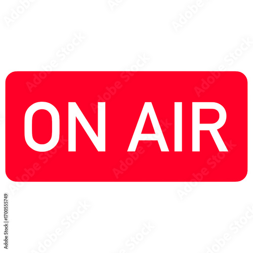 Red On Air Sign for Live Streaming and Broadcasting, On Air sign 