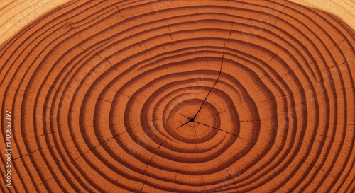 Wallpaper Mural Closeup view of a trees crosssection with concentric rings and radial cracks showcasing wood grain and texture Torontodigital.ca