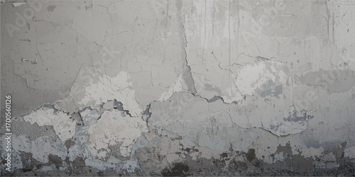 Grunge gray concrete wall with a rough, weathered texture