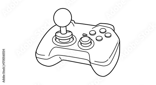 Minimalist line art game controller: retro design and modern gaming trends