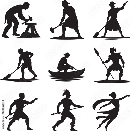 Collection of Human Silhouettes – Sports, Dance, Village Life and Daily Activities Vector Set

Silhouette Vector Bundle of People in Action – Farming, Fitness, Cycling, Yoga, Music and Lifestyle Poses