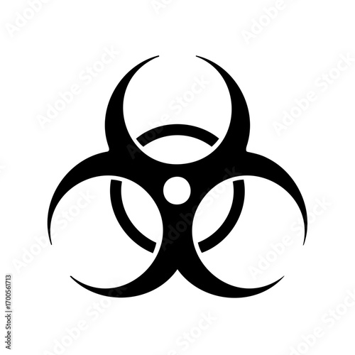 The universal symbol representing biohazard materials and potentially dangerous situations